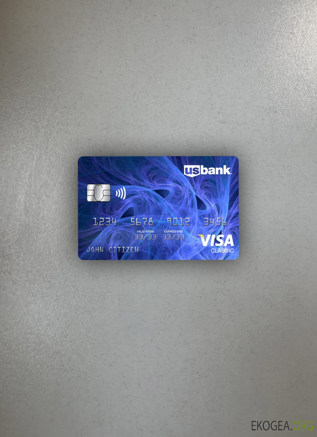 USA Banque américaine visa carte classique photolook recto